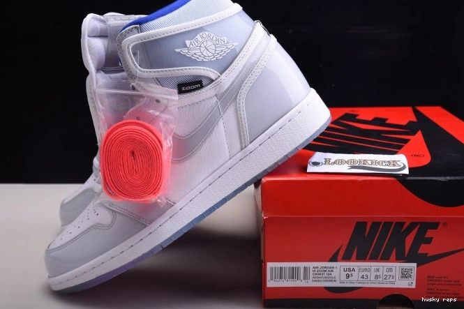 Rep Husky Jordan Racer Blue High CK6637-104 Air White Retro Zoom 1 0709